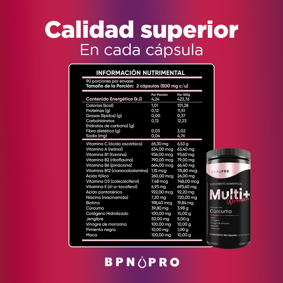 Multi Plus Woman Multivitamínico Mujer Fitness BPN PRO