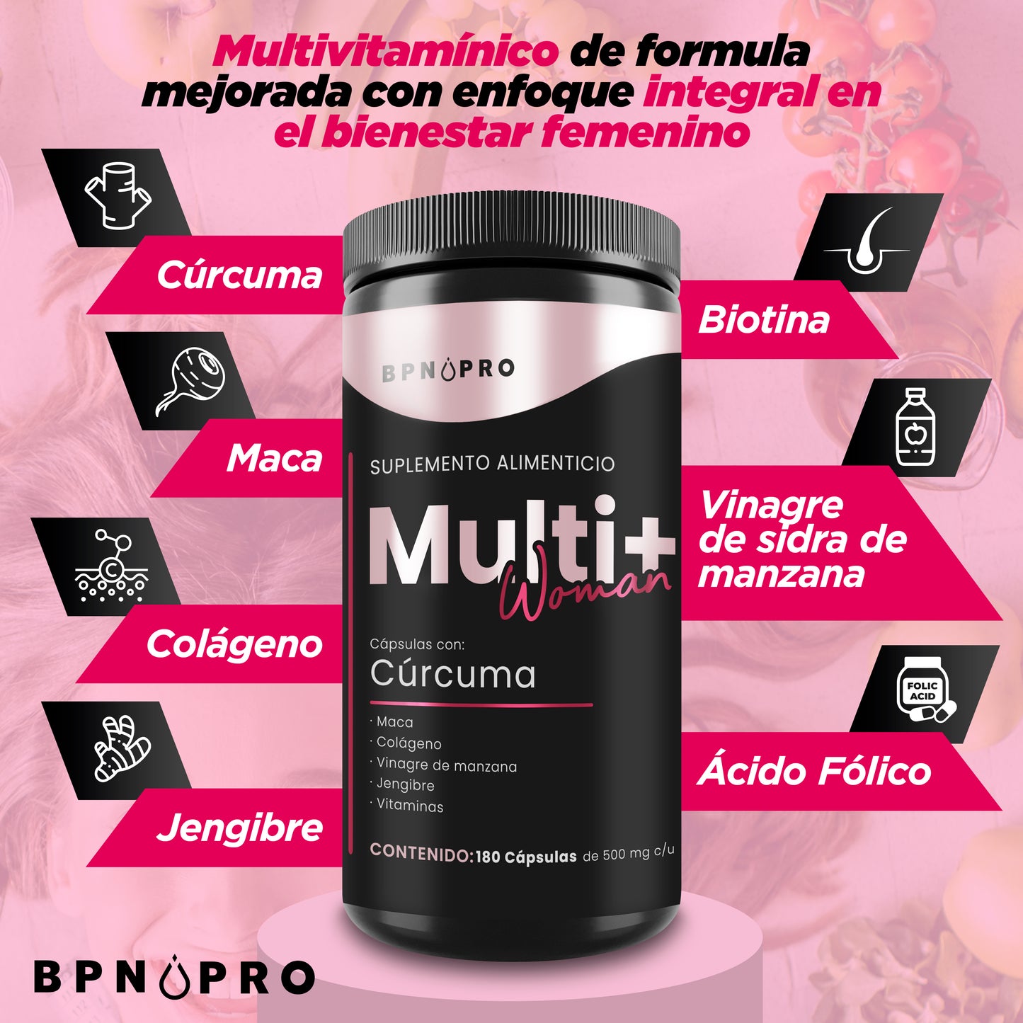 Multi Plus Woman Multivitamínico Mujer Fitness BPN PRO